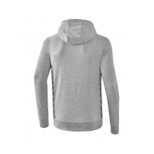 Erima Kapuzenpullover Essential Team Kapuzensweat (weiche Baumwolle, Rippbündchen) hellgrau/grau Herren